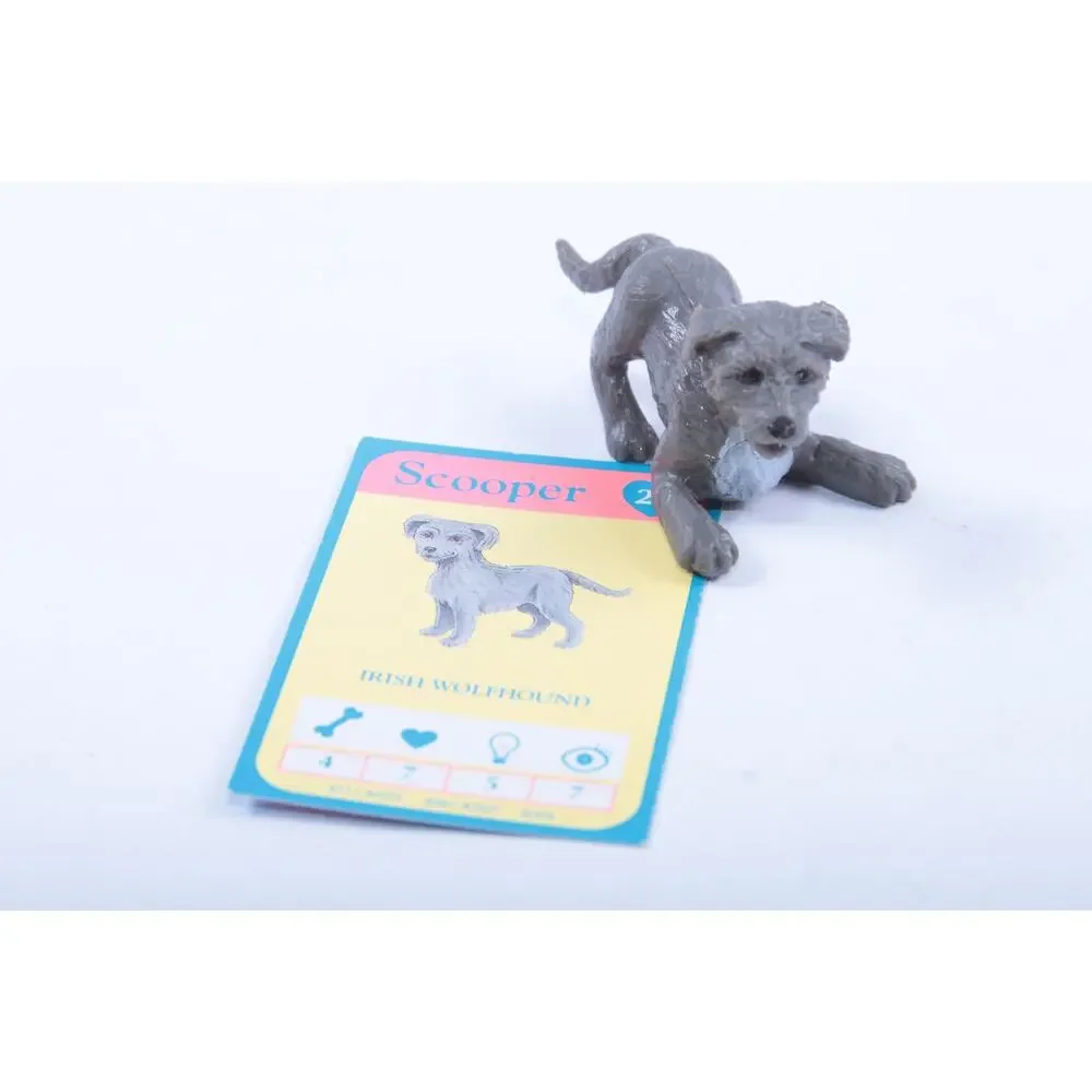 Puppy In My Pocket, Scooper, Irish Wolfhound, Vintage, Toy, Hasbro, Plastic,